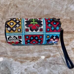 Vintage Isabella Fiore beaded Embroidered patch work Wristlet